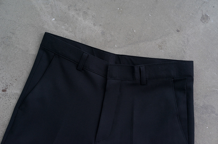 RT No. 2605 SLIT STRAIGHT WIDE PANTS