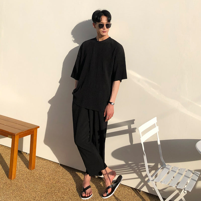 RT No. 2042 PLEATED ANKLE WIDE PANTS