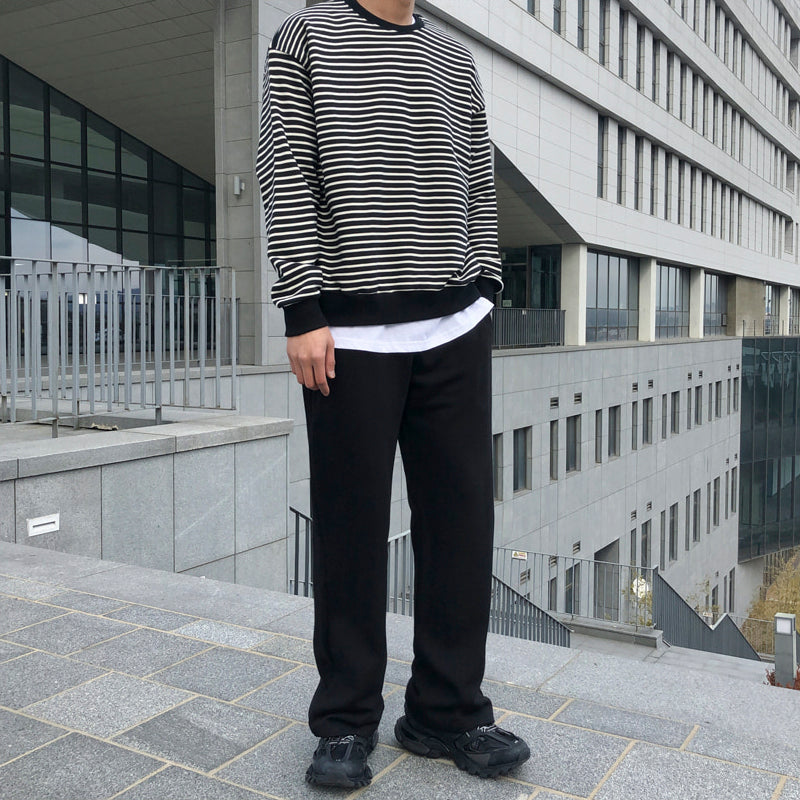 RT No. 3062 STRIPED CREWNECK SWEATER
