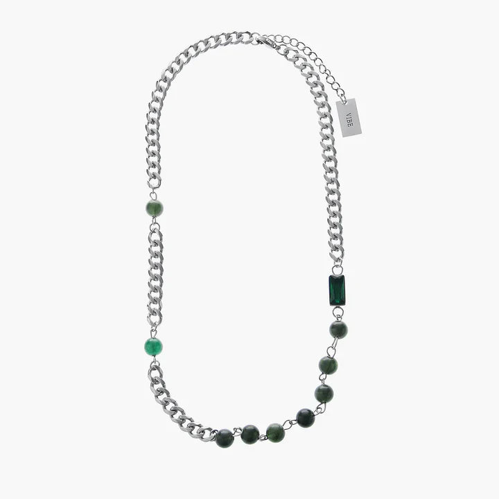 GREEN PEARL CHAIN NECKLACE