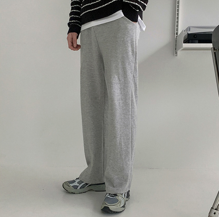 No. 4003 GRAY STRAIGHT WIDE SWEATPANTS