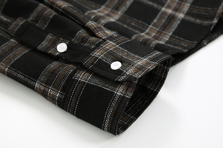 RT No. 1467 BLACK PLAID SHIRT