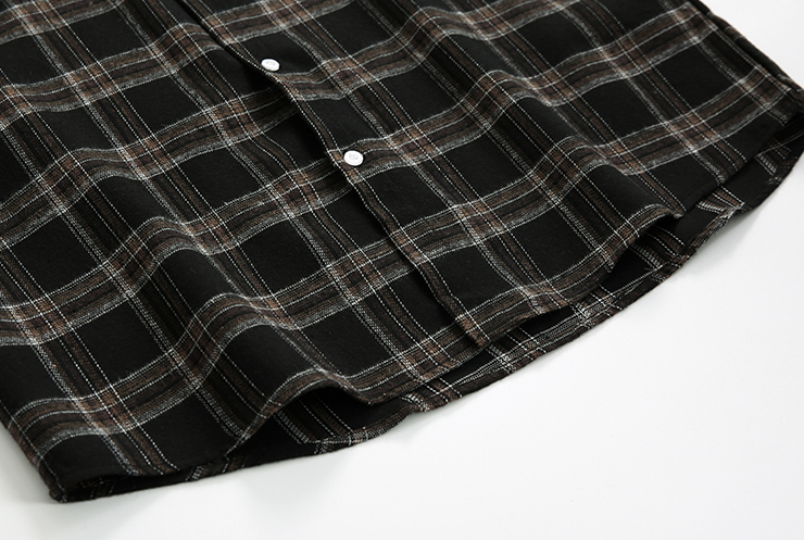 RT No. 1467 BLACK PLAID SHIRT