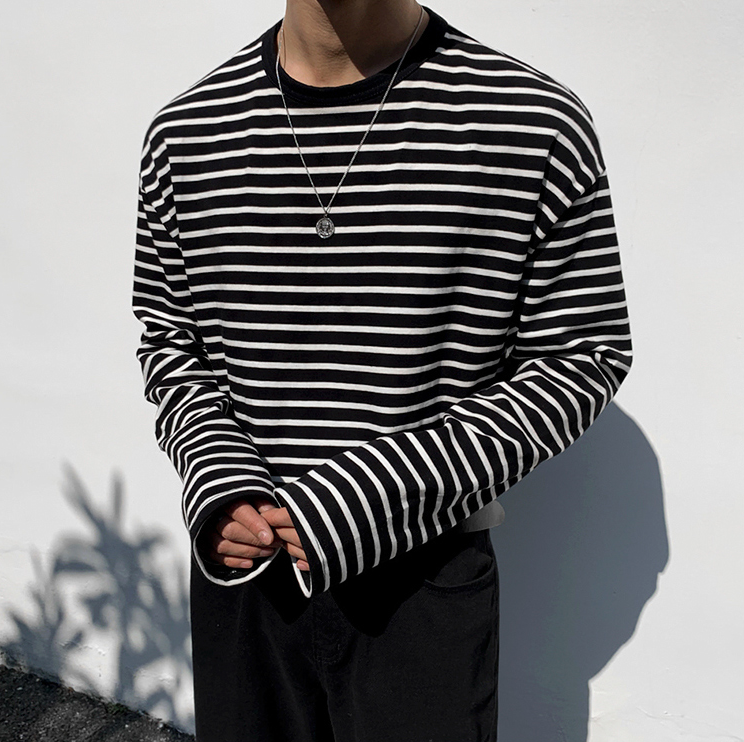 RT No. 2158 BLACK STRIPED LONGSLEEVE