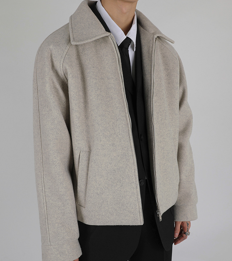 RT No. 3402 WOOLEN ZIP-UP COLLAR JK