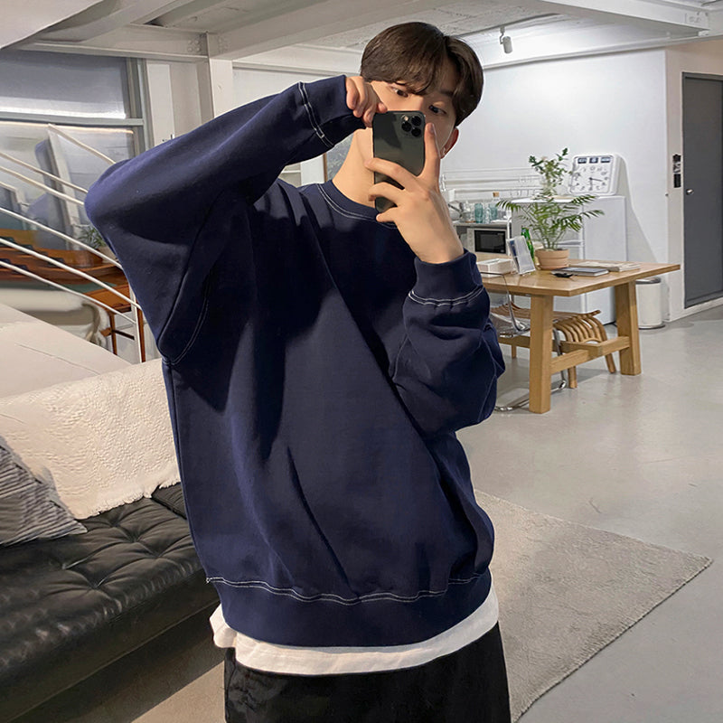 RT No. 3176 NAVY BLUE CREWNECK SWEATER