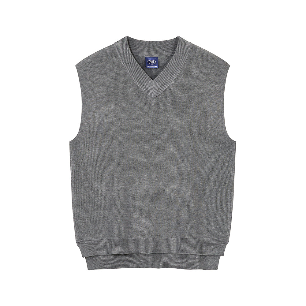 RT No. 1769 GRAY V-NECK VEST