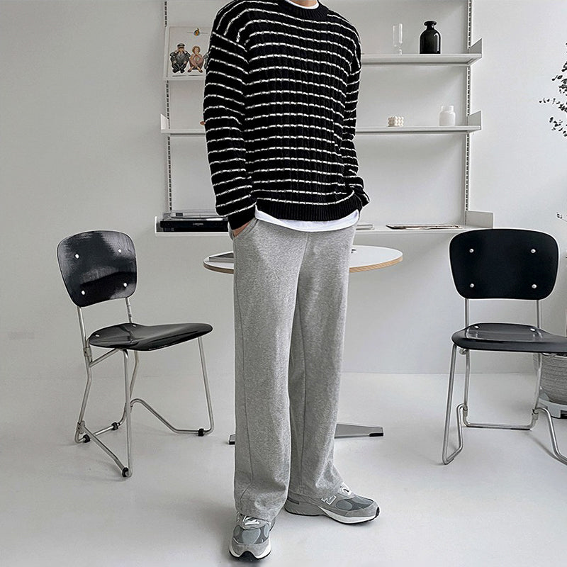 No. 4003 GRAY STRAIGHT WIDE SWEATPANTS