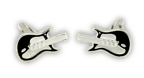 Silver Guitar Cufflinks